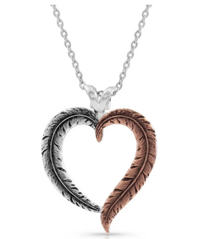 Montana Silversmith Hearts Aflutter Feather Necklace - In Stock