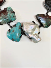 Vicki Orr Fossil and Turquoise Necklace - Cowgirl Kim