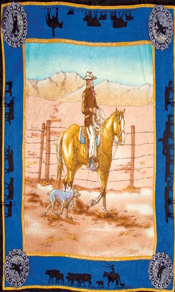 Wyoming Traders Anniversary Palomino Blue Limited Edition Silk Wild Rag