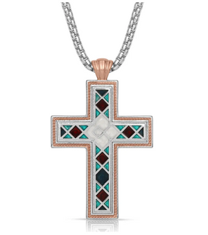 Montana Silversmith American Legends Mosaic Cross Necklace - In Stock