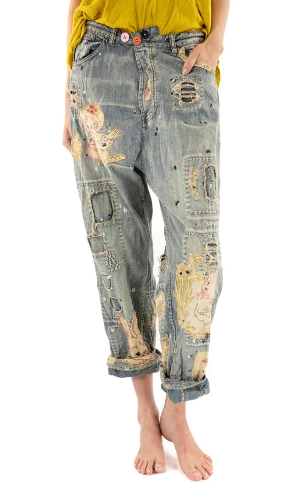 Magnolia Pearl Pants 417 - Be A Poem Miners Denims - Washed Indigo