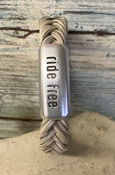 Cowboy Collectibles Ride Free Magnetic Clasp Bracelets - Light Grey - Cowgirl Kim