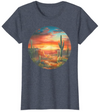 Cowgirl Kim Desert Sunset Tee - 2 Colors - Yellow or Heather Blue