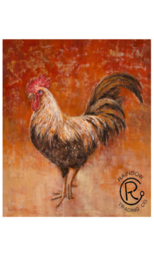 Cowgirl Kim Red Rooster Canvas Painting*