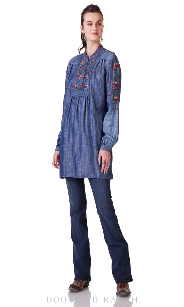 Double D Ranch - Carrizo Canyon Tunic - Denim - LARGE ONLY