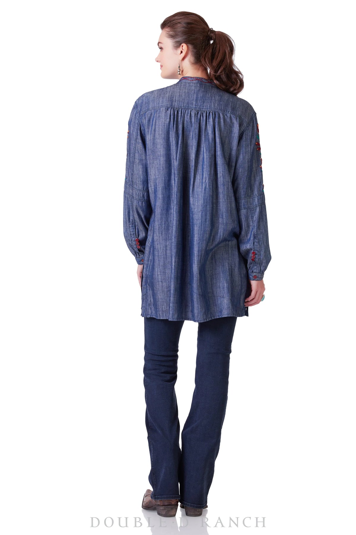 Double D Ranch - Carrizo Canyon Tunic - Denim - LARGE ONLY
