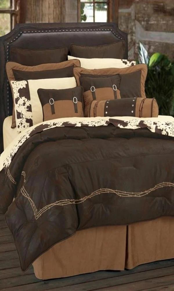 Cowgirl Kim Barbwire Comforter Set~ Chocolate - Cowgirl Kim