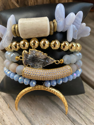 Arm Candy by Heather Ford Magical Moon Quartz Stacking Bracelet