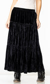 Double D Ranch Blackhills Velvet Skirt - Black - XL Only