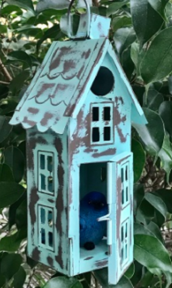 Cowgirl Kim Clock Tower Bird House - Pistachio