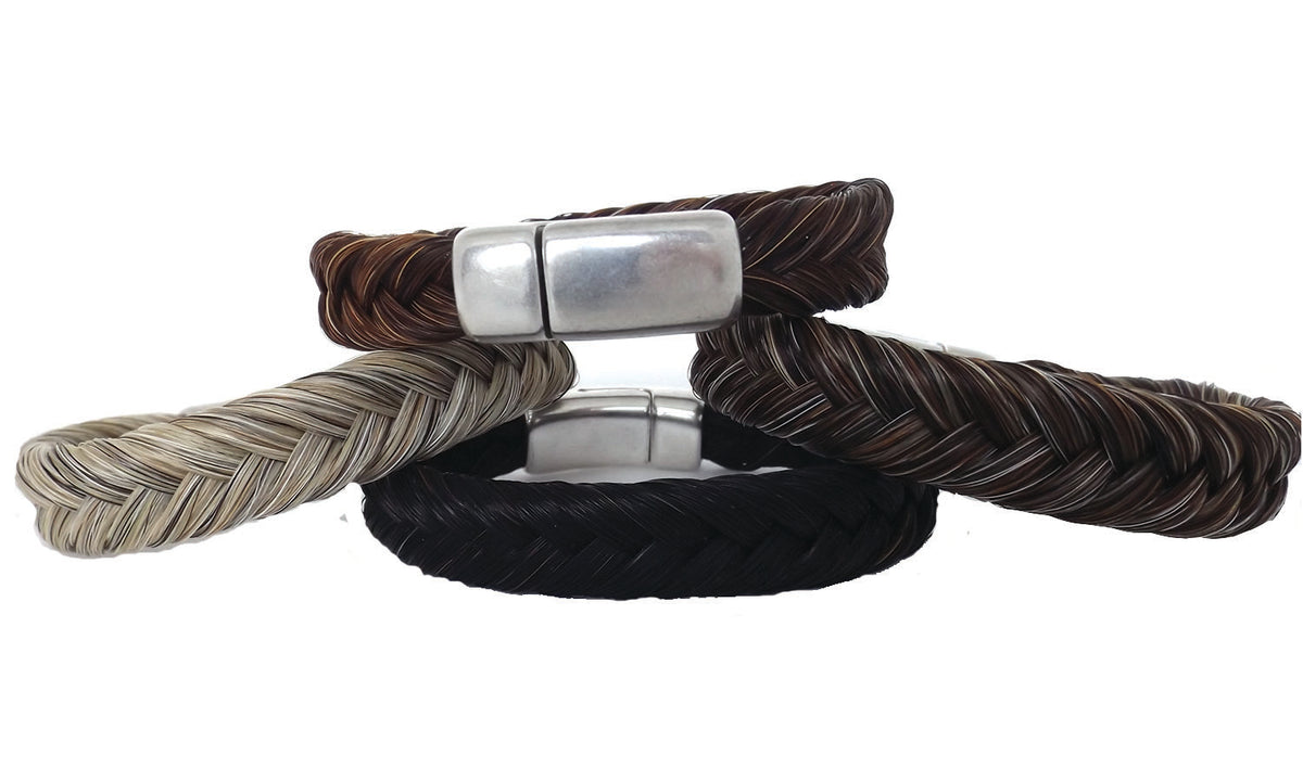 Cowboy Collectibles Ride Free Magnetic Clasp Bracelets - Light Grey - Cowgirl Kim