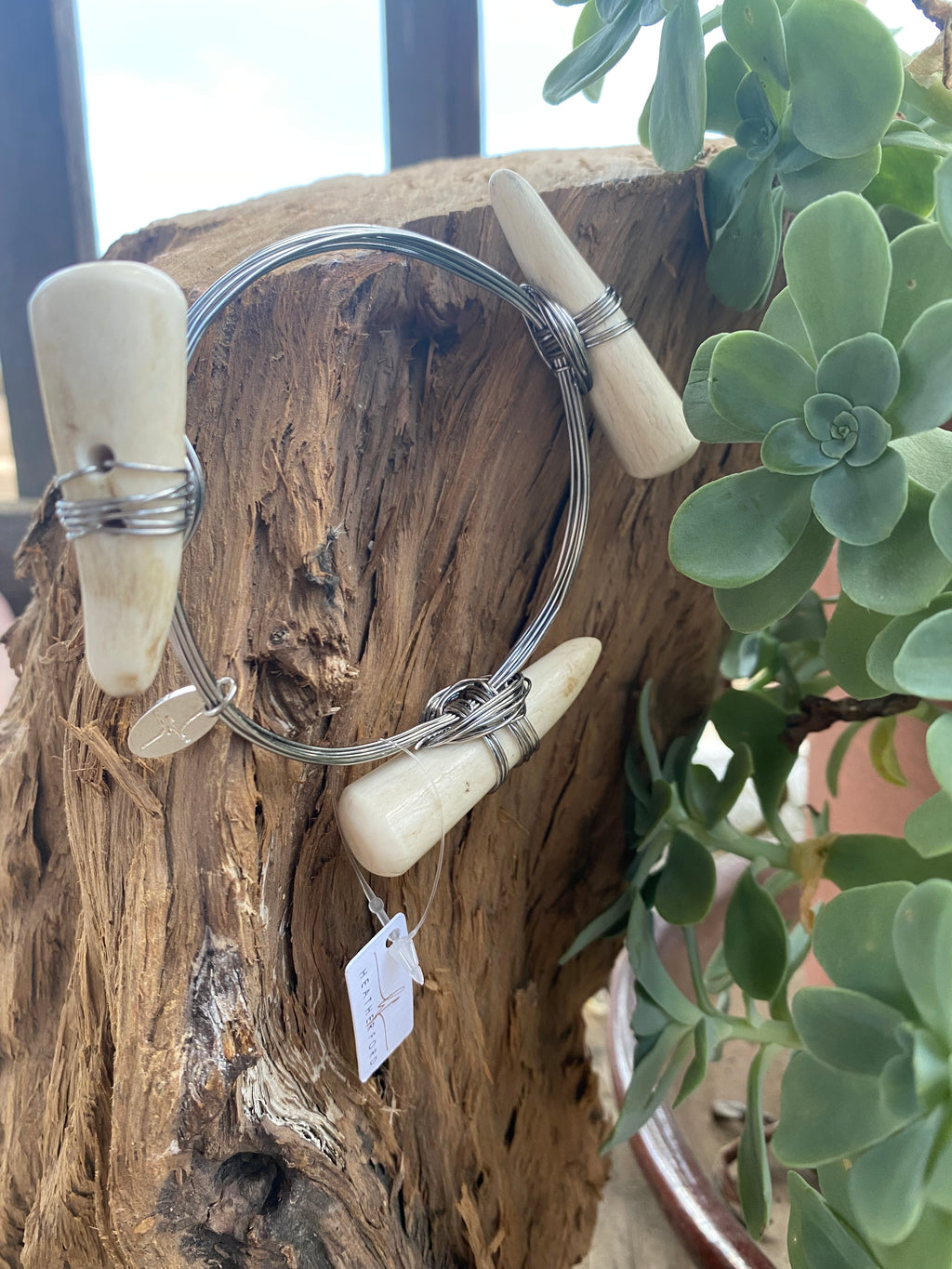 Heather Ford Antler Silver Wire Wrapped Bracelet