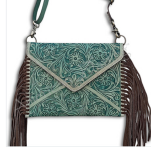 American Darling Tooled Turquoise Crossbody