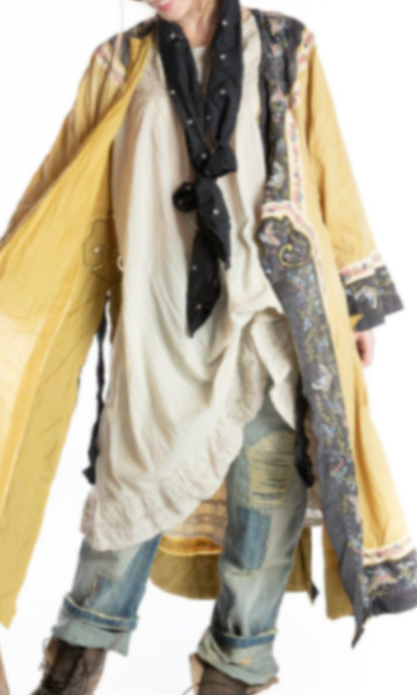 Magnolia Pearl Jacket 392 Silk Miggy Oriental Coat - Marigold