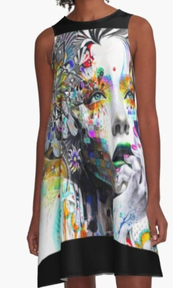 Cowgirl Kim Abstract Beauty A-line Dress - Medium Onlyt
