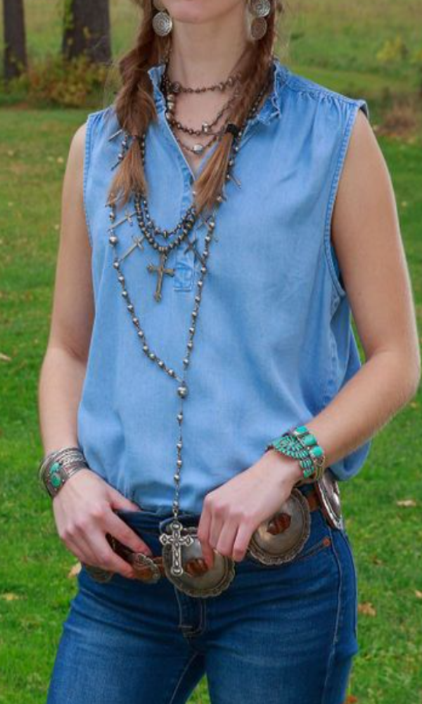 Tasha Polizzi - Blue Wash - Lynn Tank