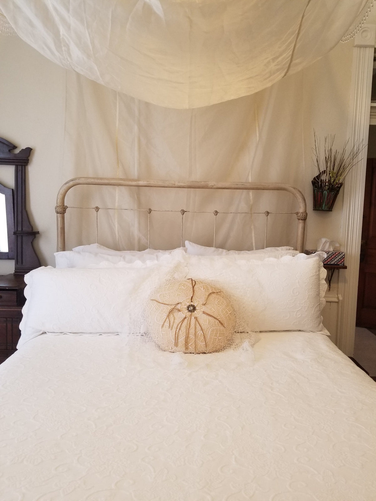Pat Dahnke Deerskin and Lace Concho Pillow - Cowgirl Kim