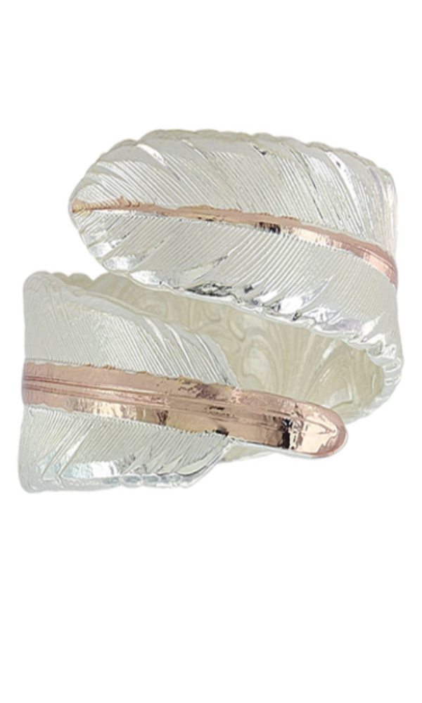 Montana Silversmith Rose Gold Filament Feather Ring