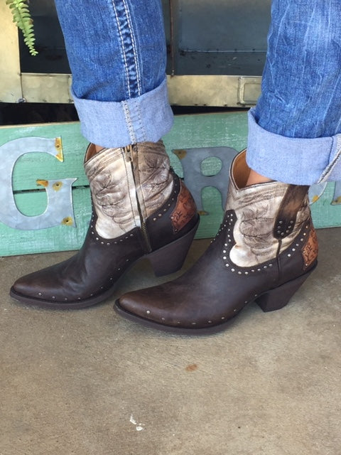 Old Gringo Polo Zipper Signature Ankle Boots~ Chocolate/Silver  Style BL3204-2 - Cowgirl Kim