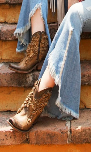 Liberty Black Carolina Short Boots~ Delano Camel Stonewashed - LB-711549 - Cowgirl Kim