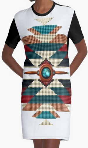 Cowgirl Kim Navajo Mandala Tee Dress - Large Only