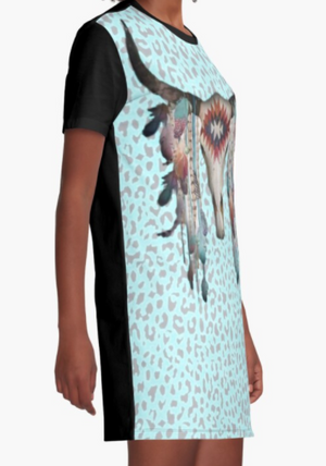 Cowgirl Kim Bohemian Blast Graphic Tee Dress