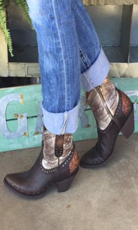 Old Gringo Polo Zipper Signature Ankle Boots~ Chocolate/Silver  Style BL3204-2 - Cowgirl Kim