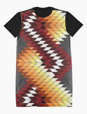 Cowgirl Kim Red Winds Graphic Tee Dress