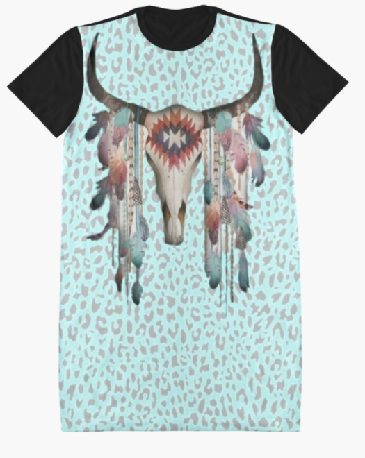 Cowgirl Kim Bohemian Blast Graphic Tee Dress