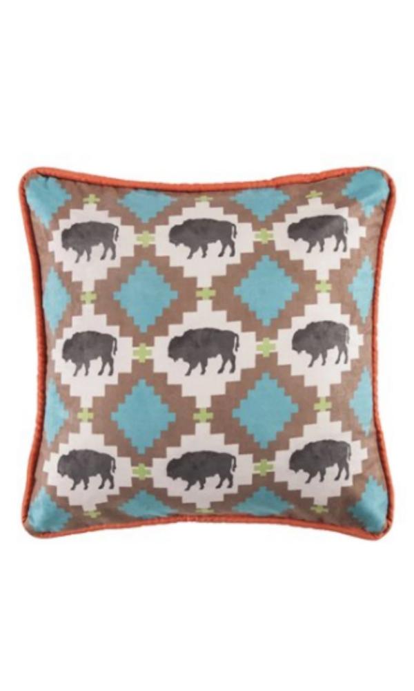 Cowgirl Kim Serape Collection Reversible Buffalo Pillow - Cowgirl Kim