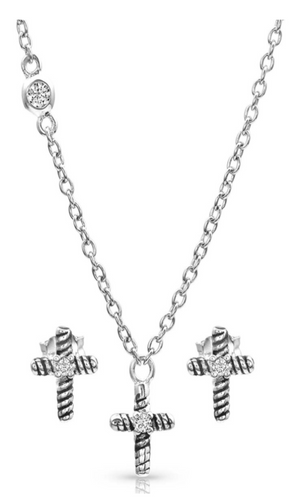 Montana Silversmith Strong Faith Cross Mini Jewelry Set - In Stock