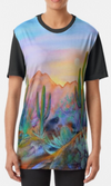 Cowgirl Kim Watercolor Desert Graphic Tee - Large Only