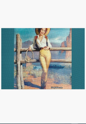 Cowgirl Kim Western Vintage Cowgirl 500 Piece Puzzle - In Stock
