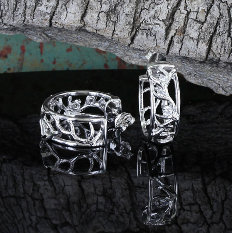 Sterling Lane Pursue the Wild Embracing the Wild Hoop Earrings - In Stock - Cowgirl Kim