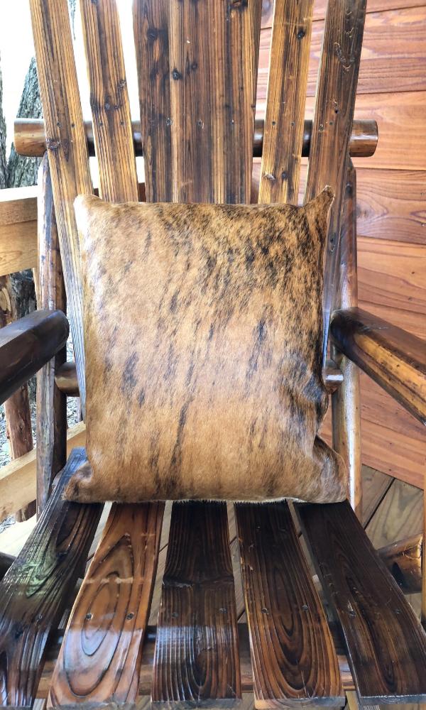 Cowgirl Kim Natural Cowhide Pillow~ Brindle Hide - Cowgirl Kim