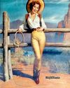 Cowgirl Kim Western Vintage Cowgirl Coasters - Set of 4