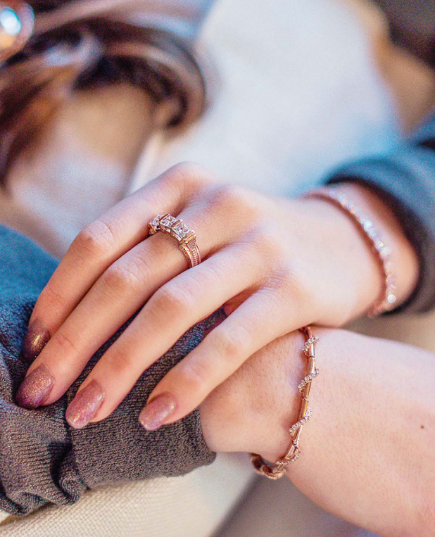 Montana Silversmith Along the Rose Gold Path Bracelet In Stock