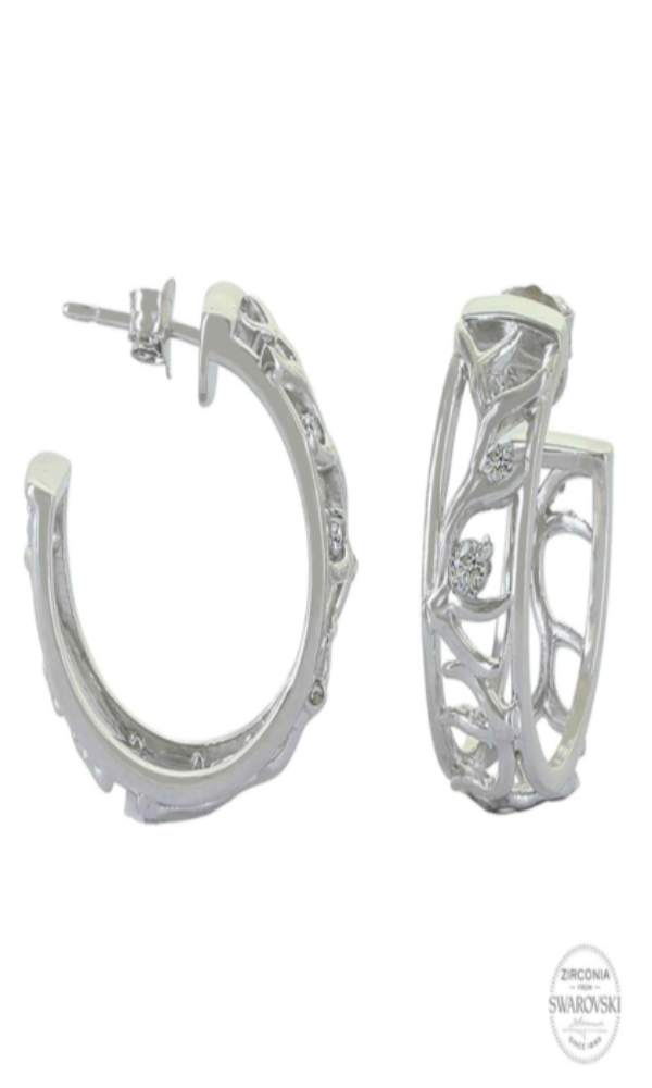 Sterling Lane Pursue the Wild Embracing the Wild Hoop Earrings - In Stock