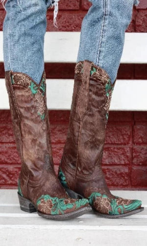 Old Gringo Erin Boots~ Custom Cowgirl Kim Color and Embroidery - Cowgirl Kim
