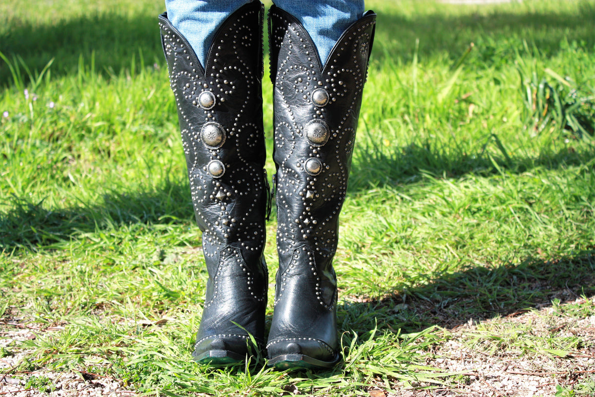 Cowgirl Kim Custom Black Sunshine Boots by Lane Boots - Cowgirl Kim