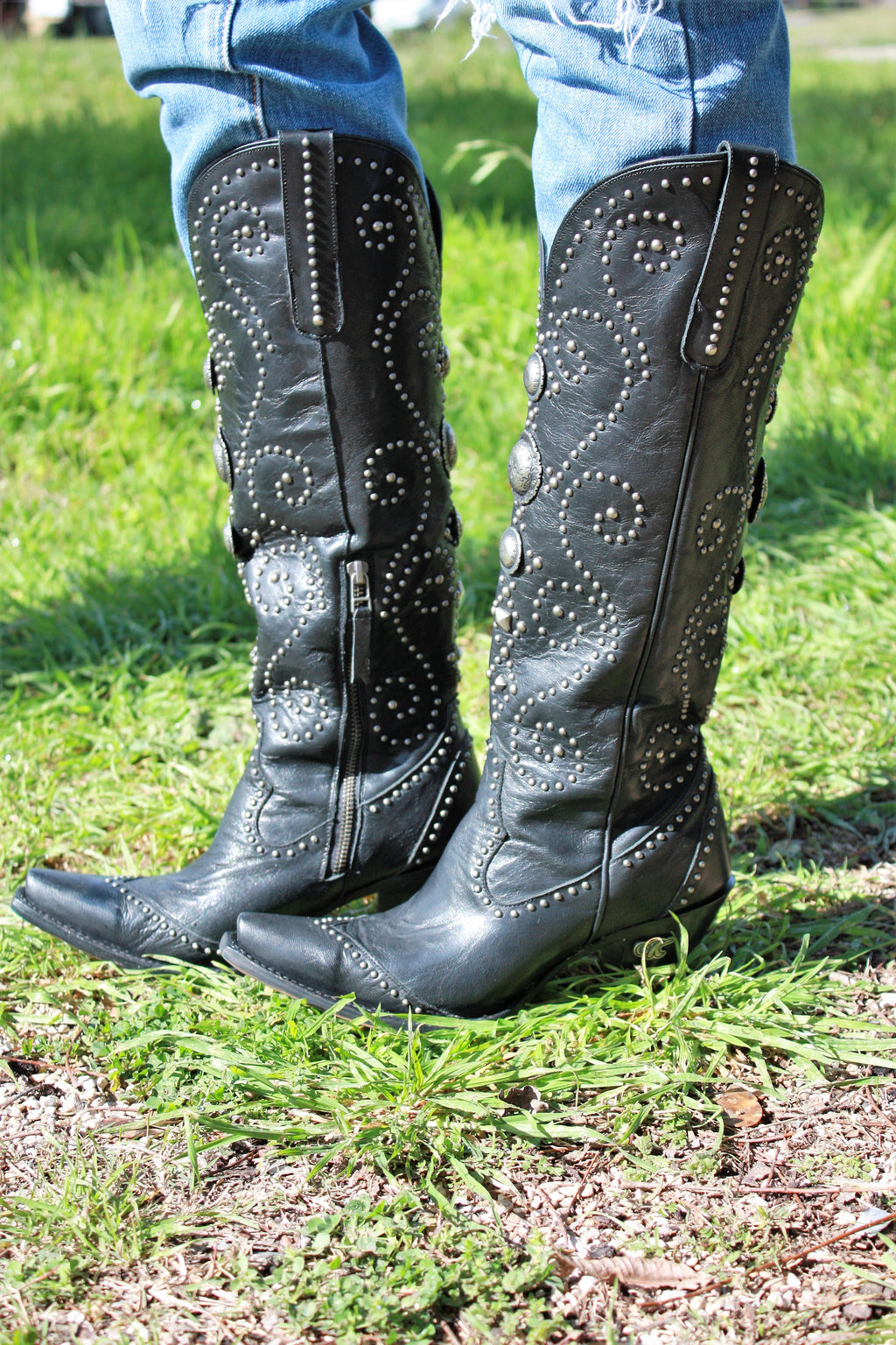 Cowgirl Kim Custom Black Sunshine Boots by Lane Boots - Cowgirl Kim