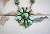 Sunwest Silver - Green Carico Lake Statement Necklace - Cowgirl Kim
