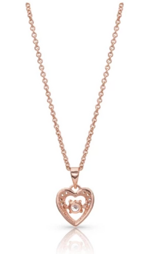 Montana Silversmith ~ Let's Dance A Little Dance Rose Gold Heart Necklace - Cowgirl Kim