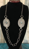 Vicki Orr Concho and Hammered Chain Necklace - Cowgirl Kim