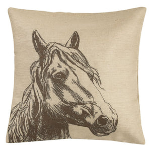 Cowgirl Kim Horse Head Burlap Pillow - Cowgirl Kim