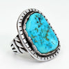 Vicki Orr Vintage Navajo Kingman Nugget Turquoise Ring - Size 10.5