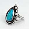 Vicki Orr Vintage Morenci Turquoise 70's Navajo Ring - Size 5
