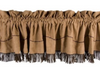 Cowgirl Kim Barb Wire Tan Faux Suede Valance - Cowgirl Kim