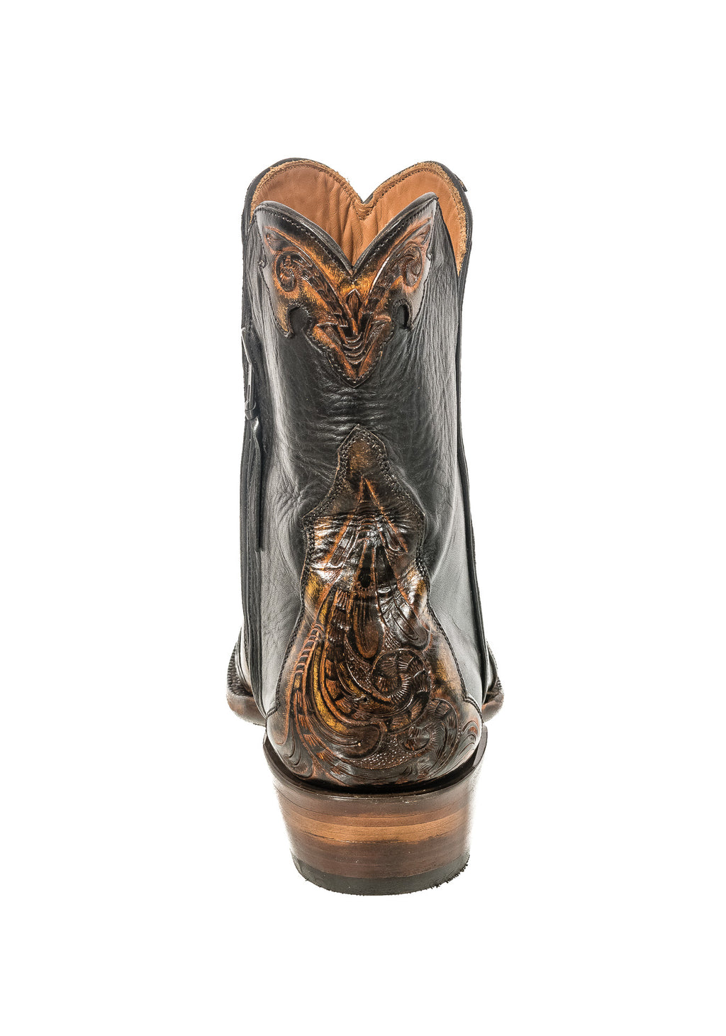 Black Jack Tooled Sanded Brown Bootie - Cowgirl Kim