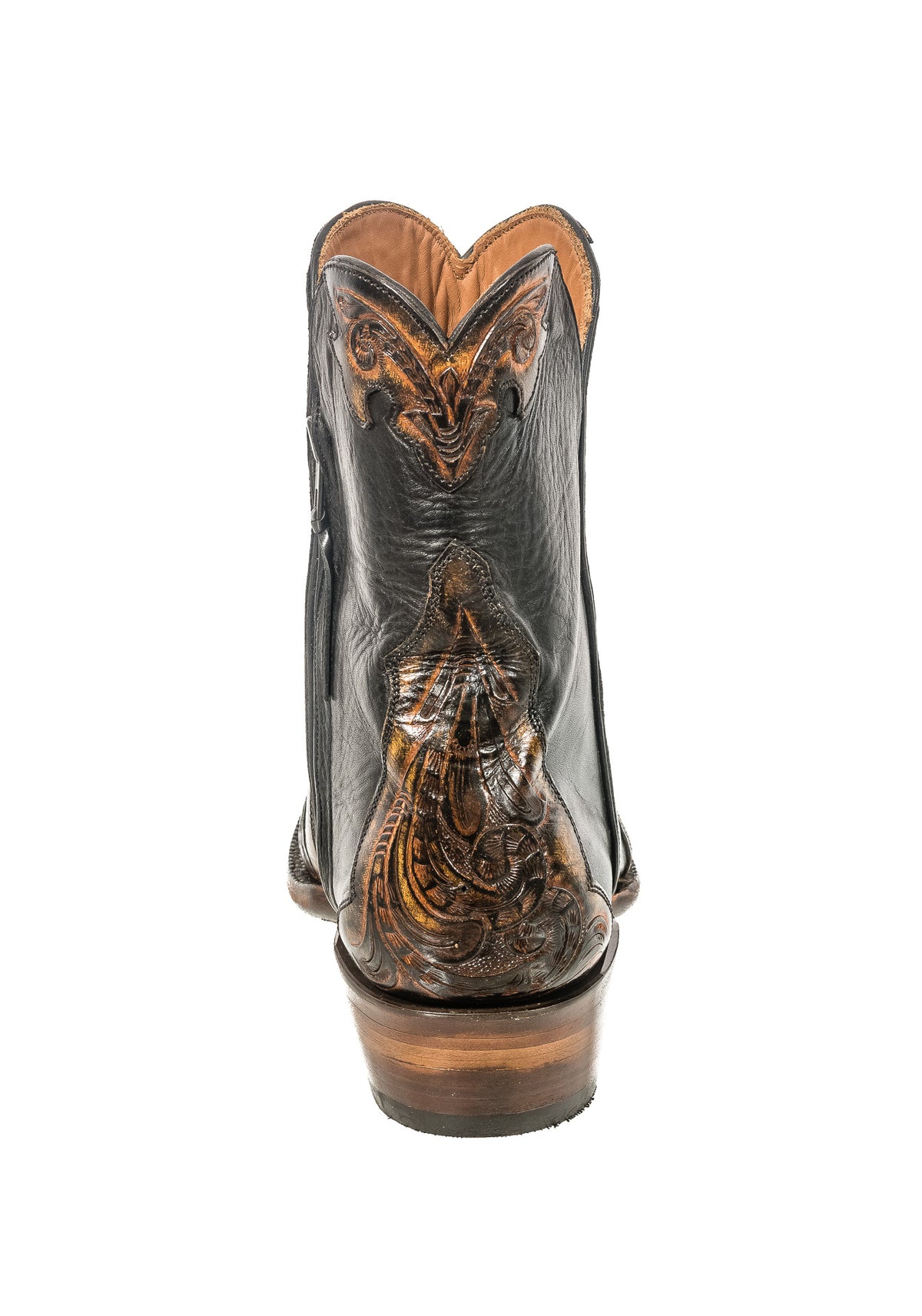 Black Jack Tooled Sanded Brown Bootie - Cowgirl Kim